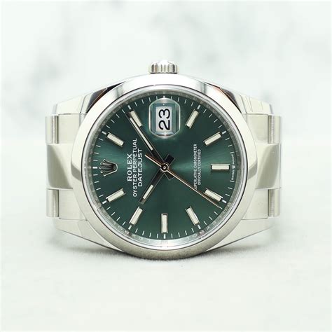 Vendesi Rolex DateJust 36mm 126200 Oystersteel Mint Green 